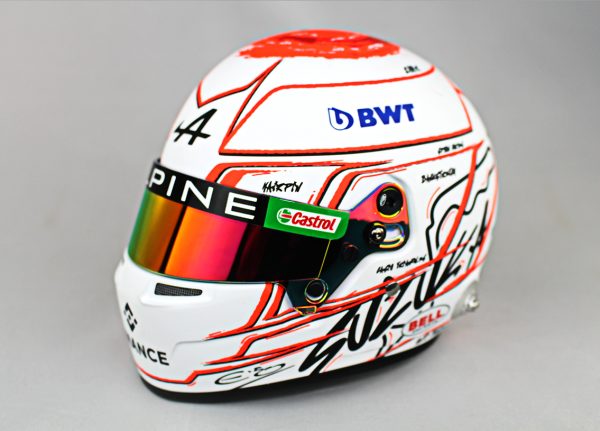 Forma1 Formula1 F1 sisak helmet SISAK Esteban Ocon - Alpine F1 Team 2023 Japan GP 1:2 - Mini helmet