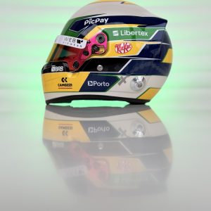 Forma1 Formula1 F1 sisak helmet SISAK Gabriel Bortoleto - Stake Sauber F1 Team 2025 1:2 - Mini helmet