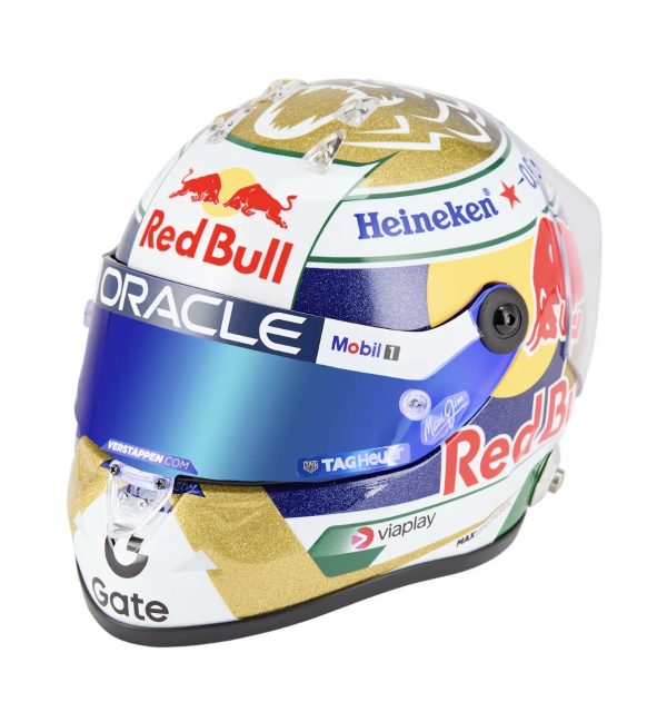 Forma1 Formula1 F1 sisak helmet SISAK Max Verstappen Red Bull Racing F1 Team 2025 Brazil GP - Mini helmet 1:2