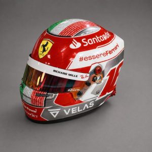 Forma1 Formula1 F1 sisak helmet SISAK Charles Leclerc - Scuderia Ferrari 2022 Abu Dhabi GP. Bell 1:2 - Mini helmet